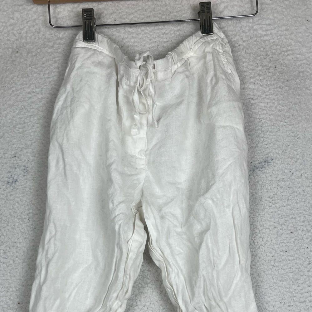 CP Shades white linen pants